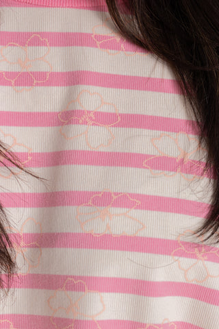 Latte All Day Striped Knit Top